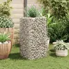 Image de vidaXL Lit surélevé à gabion 50x50x100 cm - Argenté