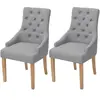 Image de VidaXL Chaises à manger - Gris clair (Lot de 2)