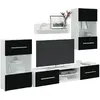 Image de vidaXL Meuble TV Mural LED Noir
