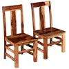 Image de vidaXL Chaises à manger bois massif