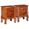 Image de vidaXL Tables de chevet - Lot de 2 - Acacia massif
