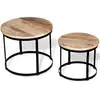 Image de vidaXL Table basse 2 pcs - Bois manguier
