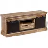 Image de vidaXL Meuble TV avec 2 portes coulissantes Bois de manguier massif