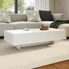 Image de vidaXL Table basse blanc brillant