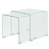 Image de VidaXL Tables Gigognes 2 Pièces Verre
