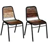 Image de VIDAXL Chaises à manger - Bois de récupération (Lot de 2)