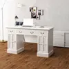 Image de vidaXL Bureau à double piédestal - Blanc
