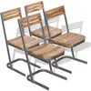 Image de VidaXL Chaises à manger - Lot de 4 - Teck massif
