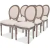 Image de vidaXL Chaises - Lot de 6 - Crème
