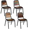 Image de VidaXL Chaises Lot de 4 Bois Recyclé