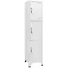 Image de vidaXL Armoire à casier 3 compartiments - Gris