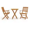 Image de vidaXL Mobilier de bistro pliable 3 pcs - Acacia solide