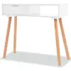 Image de vidaXL Table console Pin Blanc