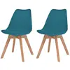 Image de vidaXL Chaises à manger - Turquoise