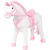 Image de vidaXL Licorne en peluche XXL - Blanc et rose