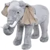 Image de vidaXL Jouet en peluche Éléphant Gris XXL