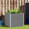 Image de vidaXL Lit surélevé de jardin Gris