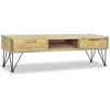 Image de vidaXL Meuble TV 120x35x35 cm Teck massif
