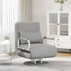Image de vidaXL Fauteuil Pivotant et Canapé-lit Gris Clair