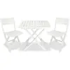 Image de Ensemble de bistro vidaXL pliable 3 pcs - Plastique Blanc