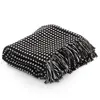 Image de vidaXL Couverture coton 125x150 cm Noir