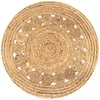Image de vidaXL Tapis Jute - Naturel - 90 cm rond