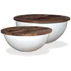 Image de Ensemble de tables basses vidaXL - Bois recyclé