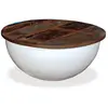Image de vidaXL Table Basse - Bois de Récupération Massif Blanc
