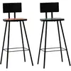 Image de VidaXL Tabourets de bar Bois massif - Lot de 2
