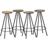 Image de vidaXL Tabourets de Bar Bois Massif de Récupération (Lot de 4)