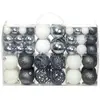 Image de vidaXL Boules de Noël Blanc/Gris 100 pcs
