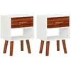 Image de vidaXL Tables de chevet 2 pcs - Bois d'acacia massif