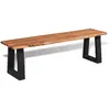Image de vidaXL Banc 145 cm Bois d'Acacia - Marron et Noir