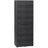 Image de vidaXL Armoire de jardin polypropylène Noir