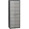 Image de vidaXL Armoire jardin Noir et gris