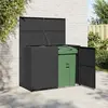 Image de vidaXL Abris pour poubelle double Noir