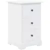 Image de vidaXL Table de Chevet MDF Bois de Pin - Blanc