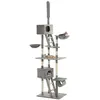 Image de vidaXL Arbre à chat avec griffoirs - Gris - 230-260 cm
