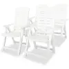 Image de vidaXL Chaises inclinables de jardin lot de 4 - Plastique