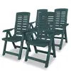 Image de vidaXL Chaises inclinables de jardin - Lot de 4 Vert