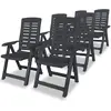 Image de vidaXL Chaises inclinables - Plastique anthracite
