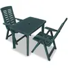 Image de Ensemble de bistro 3 pcs Plastique Vert vidaXL