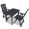 Image de vidaXL Ensemble de bistro 3 pcs - Plastique anthracite