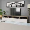 Image de vidaXL Meubles TV 2 pcs - Chêne et Blanc