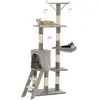 Image de vidaXL Arbre à chat Gris 138 cm