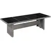 Image de Table de jardin vidaXL - Gris et noir 240x90x74 cm