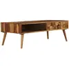 Image de VidaXL Table basse Bois massif 110x50 cm