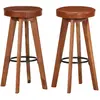 Image de vidaXL Lot de 2 Chaises de Bar en Cuir