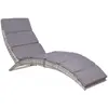 Image de vidaXL Chaise longue en résine tressée