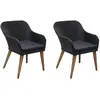 Image de vidaXL Chaises d'extérieur lot de 2 - Résine tressée - Noir
